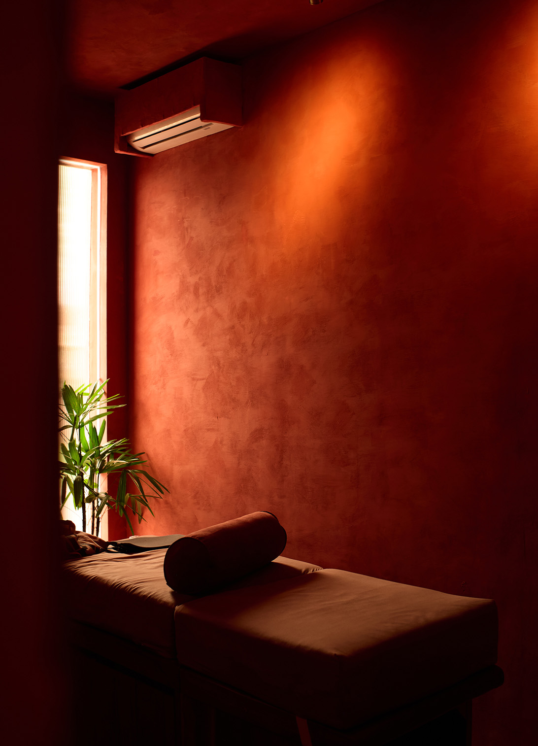 Polished microcement wall finish Bali villa