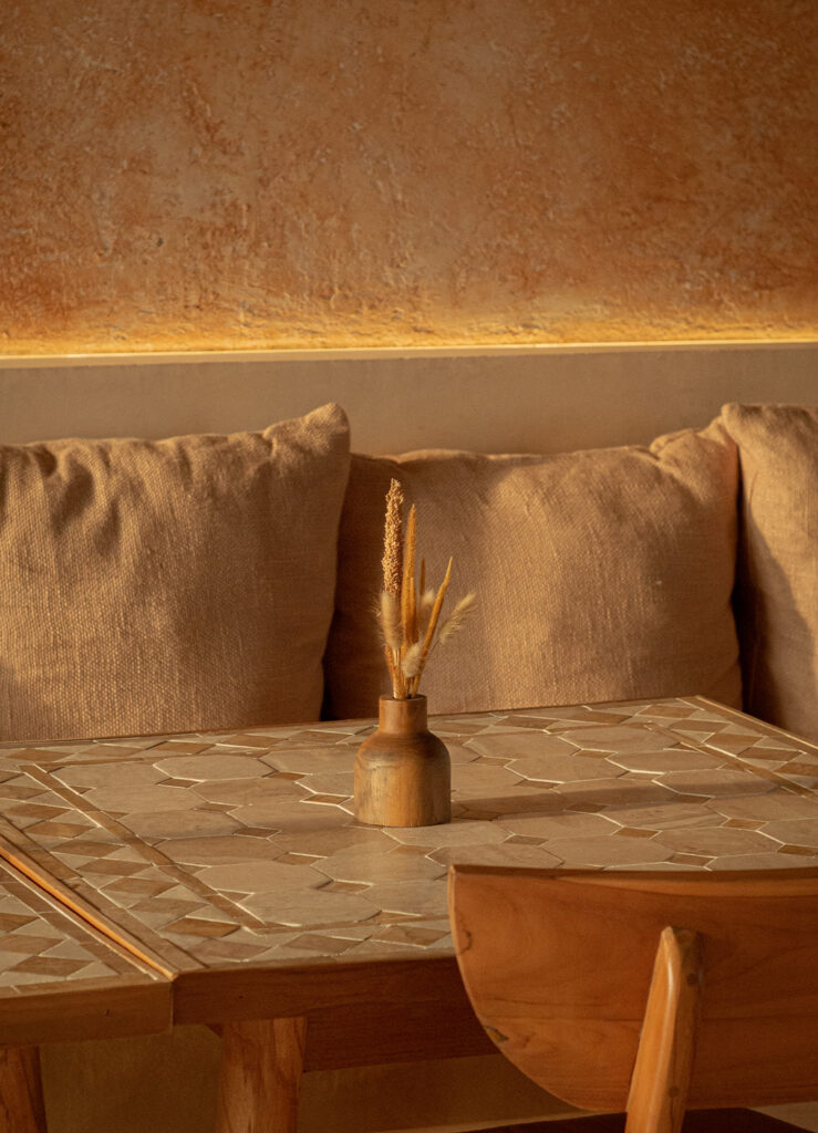 Matte limewash wall finish on Bali exterior